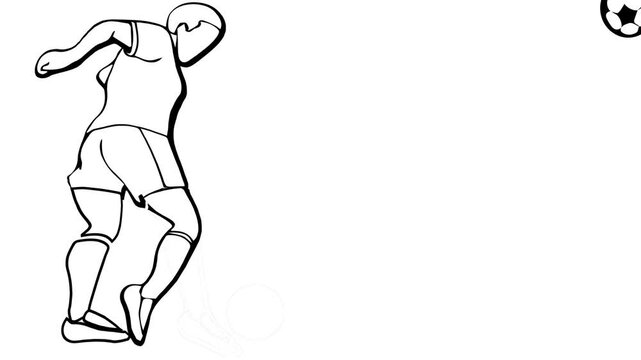 illustration of a football player, vector football player hit