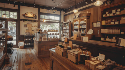 Charming local shop with unique gifts and warm environment