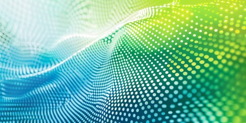 Fototapeta premium Retro Halftone Background in Vivid Green and Light Blue: A Nostalgic Design for Timeless Visual Appeal.