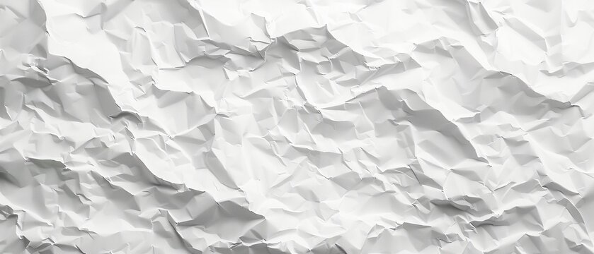 Zerknittertes wei&szlig;es Papier, Papier Textur 