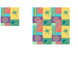 seamless non-standard abstract pattern in summer bright colors, nice print 