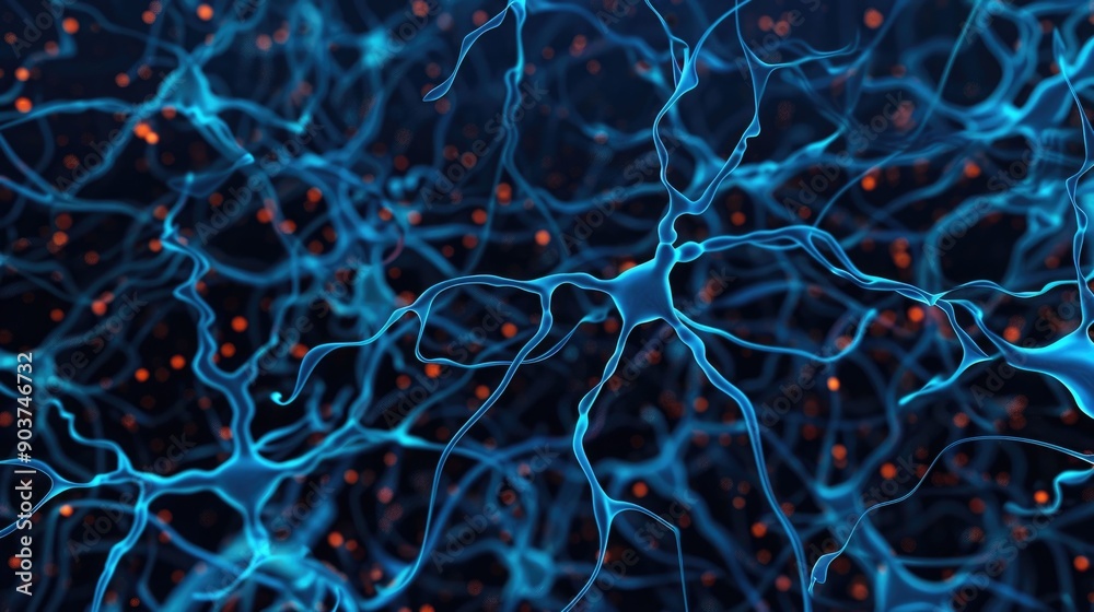 Poster intricate and captivating depicting a neural network graphic with complex interconnected patterns an