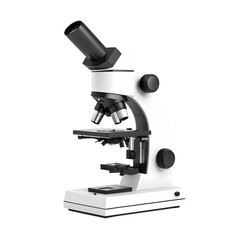3D rendering of microscope isolated on transparent background