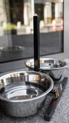 drinking water for dogs - public water bowls - stands - hot days