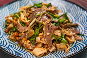 A delicious Chinese dish, cold goose offal