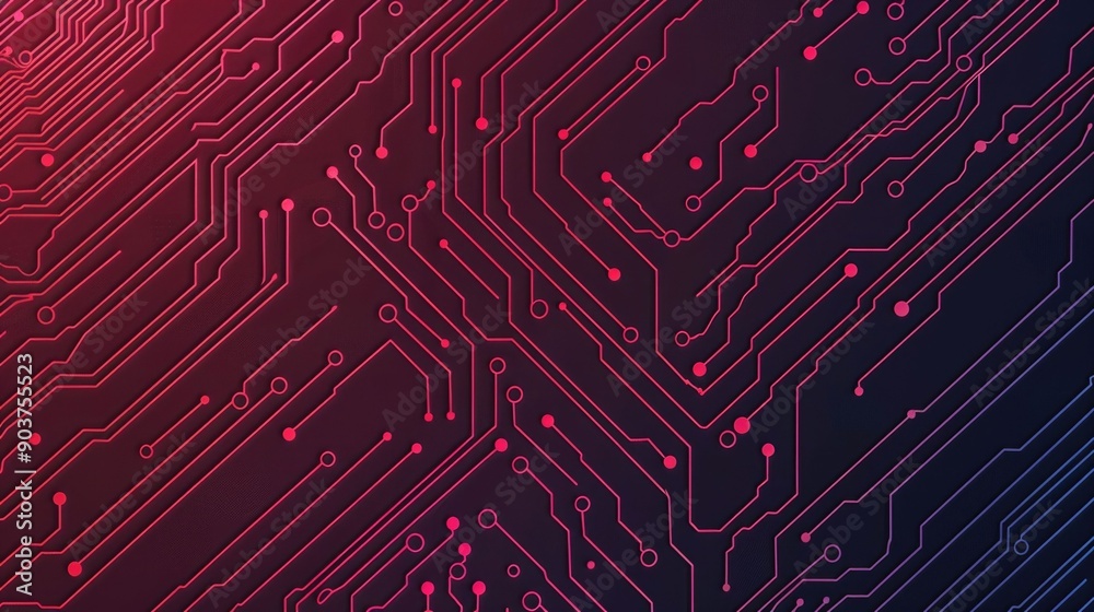 Fototapete Interconnected Learning Systems with Digital Circuit Patterns   showcasing the complex and intricate networks of intelligence and machine learning technologies