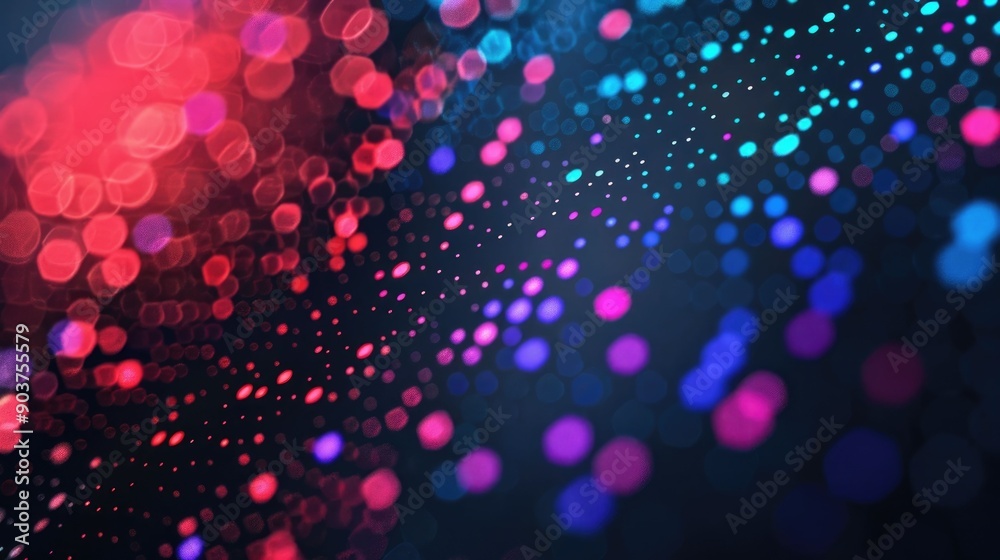 Poster vibrant depicting interconnected learning systems with dynamic glowing particles lines and networks 