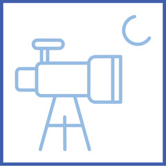 Astronomical Telescope Icon Design