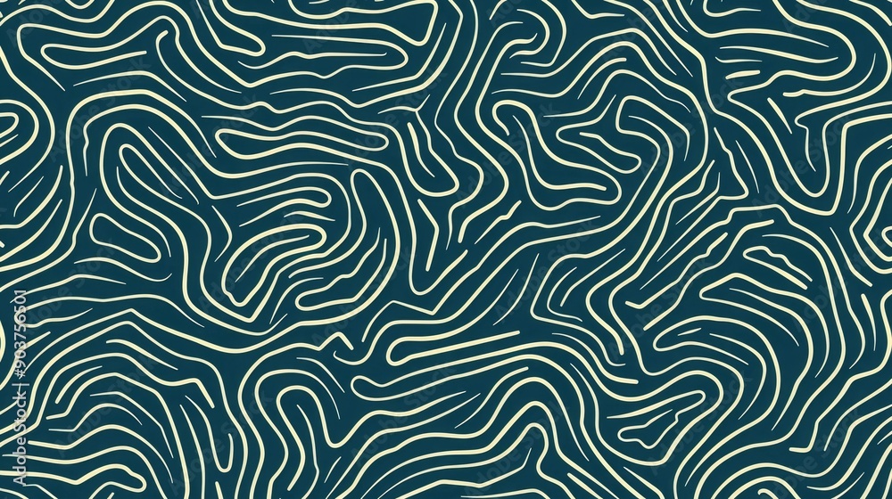Poster intricate cognitive circuit abstract depicting dynamic maze like patterns that represent the complex
