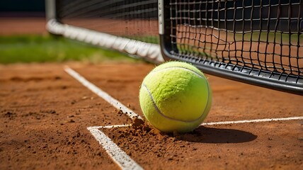 tennis ball on the court. 2