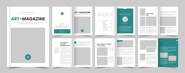 Art Magazine Template, Magazine Layout, Fashion