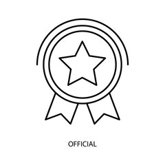 official concept line icon. Simple element illustration. official concept outline symbol design.