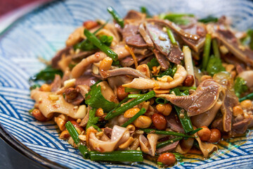 A delicious Chinese dish, cold goose offal