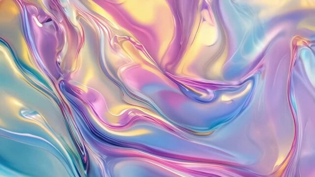 Abstract 3D render of holographic fractals