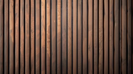 Obraz premium Seamless pattern of modern wall panels with vertical wooden slats, ideal for stylish background designs and architectural visuals