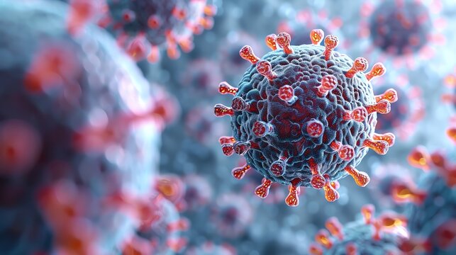 HIV replicating in immune cells, microbiology infections replication, retroviral infection