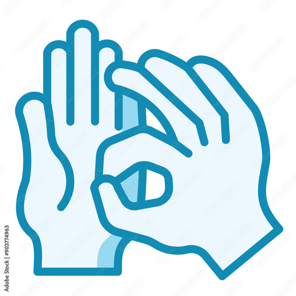 Wall mural sign language icon