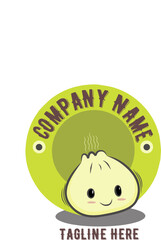 Cute dim sum logo character. Asian, Chinese food