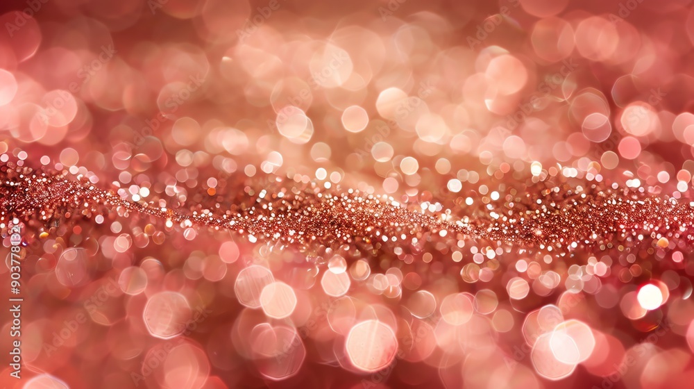 Poster Abstract Blurred Background with Red and White Bokeh.