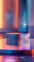 abstract light background with close up product display podium