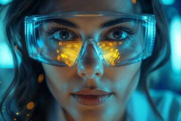 Close-up portrait of a female fabricator