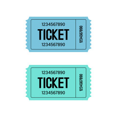 Blue and dark blue ticket for entry etc. Practical and convenient to use in your ideas.