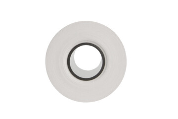Paper tapes for cash registers. Blank tape for checks on a blank empty background.