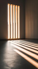Sunlight Through Wooden Blinds