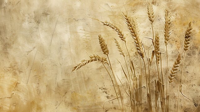Minimalist wall art of the Grain Offering in Leviticus, historical sketch with bold lines, soft beige backdrop, and boho style, captured in perfect for spiritual and educational content.