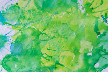 青色と緑色の水彩の背景