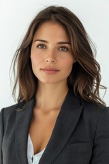 Fototapeta premium A businesswoman wearing formal suit isolated created with Generative AI