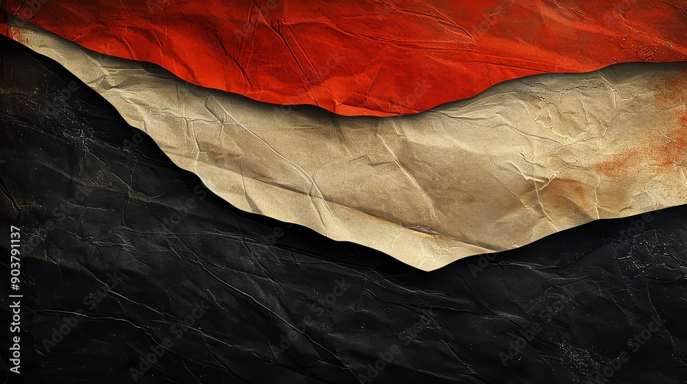 Poster abstract background texture with black, white and red colors.