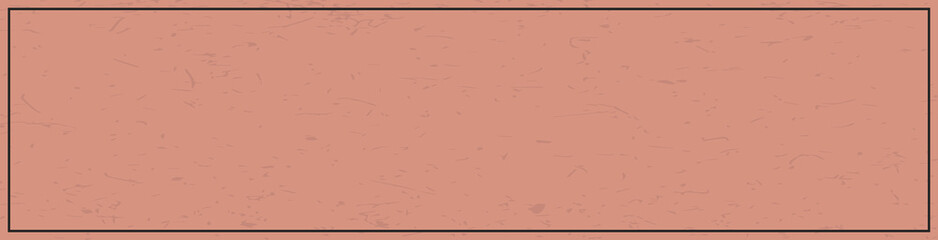 matte retro Dark Salmon background with frame border, flat half banner size backdrop empty for text