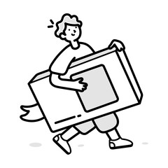 A pupil hand drawn style icon 

