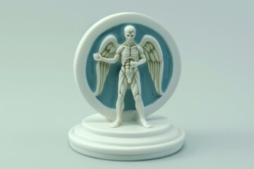 Red medical heart symbol with a heartbeat representing healthcare services and medical care