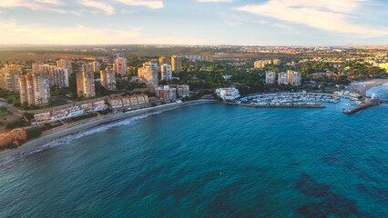 Obraz premium Aerial view of Campoamor in the province of Alicante, Spain
