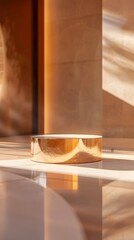 close up of a plate for product display podium