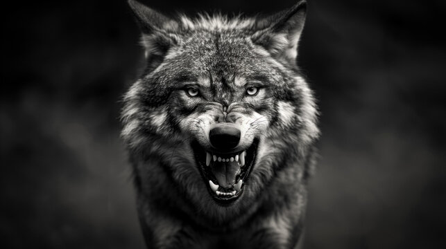 Angry wolf