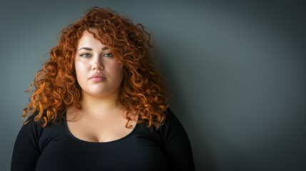 Fat teen girl full body shot, wide view, bodypositive