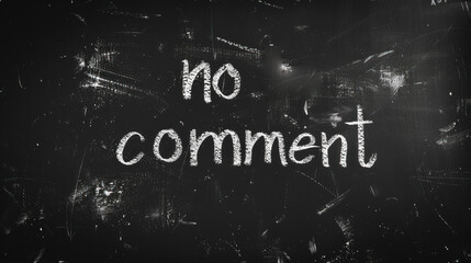 No comment text written by chalk on blackboard