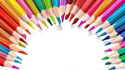 Fototapeta premium pencil, color, crayon, colored, art, school, pencils, drawing, colorful, education, row, group, rainbow, draw, paint, colour, pen, wood, equipment, green, yellow, close-up, orange, spectrum, vibrant
