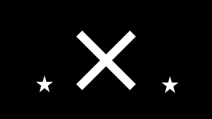 Obraz premium black and white cross and star