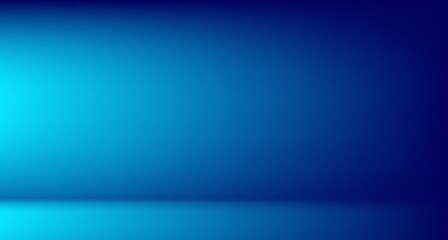 Spotlights blue studio room background with empty space