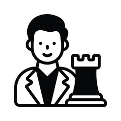 Get your hand on this amazing vector icon of strategic person