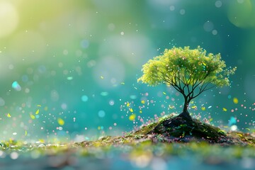 Solitary Tree in a Dreamlike Setting