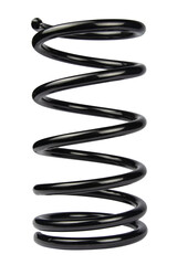 Metal dark car spring isolated on white background