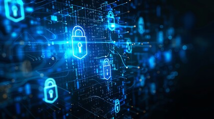 Cyber Security Abstract Background.