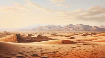 Naklejka premium sand landscape oil painting