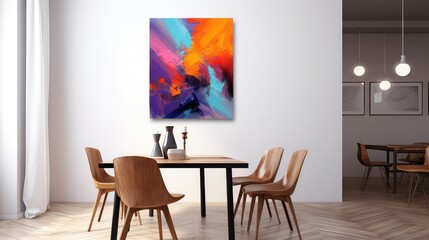 painting blurred interior wall art