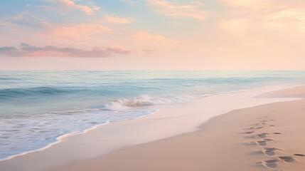 Obraz premium morning pastel beach